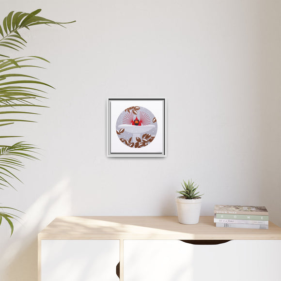 B-r-r-r-r-rdbath Charley Harper Framed Giclee Print on Stretched Canvas