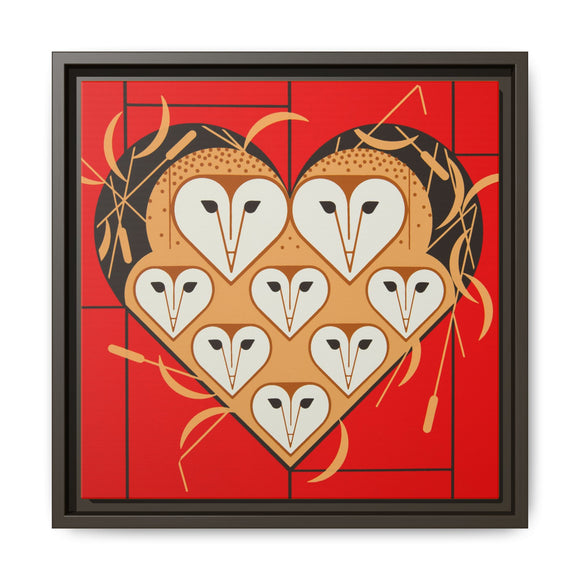 Vowlentine Charley Harper Framed Giclee Print on Stretched Canvas