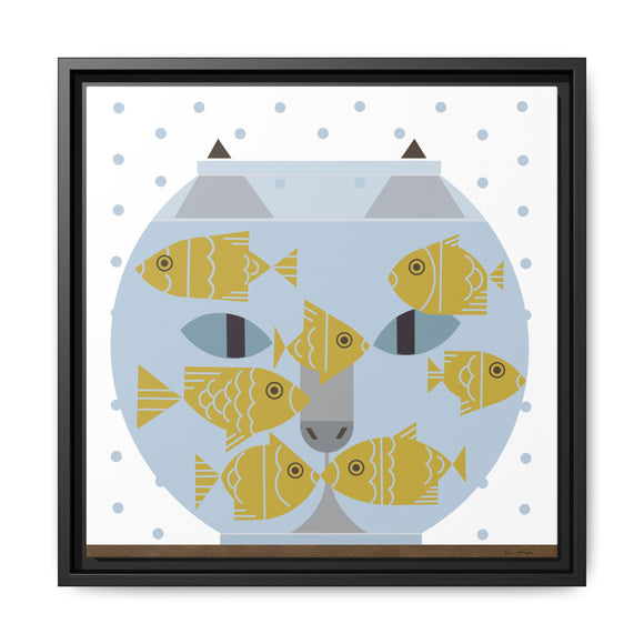 Fishful Thinking Edie Harper Framed Giclee Print on Stretched Canvas