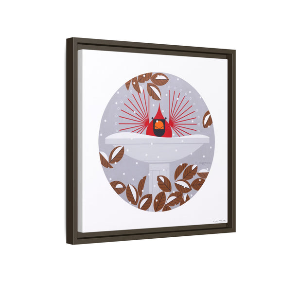 B-r-r-r-r-rdbath Charley Harper Framed Giclee Print on Stretched Canvas