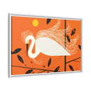 Snowy Egret Charley Harper Framed Giclee Print on Stretched Canvas-30