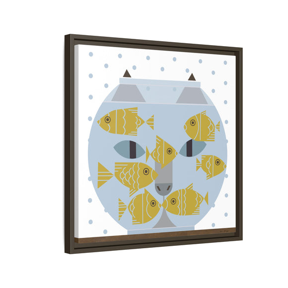 Fishful Thinking Edie Harper Framed Giclee Print on Stretched Canvas