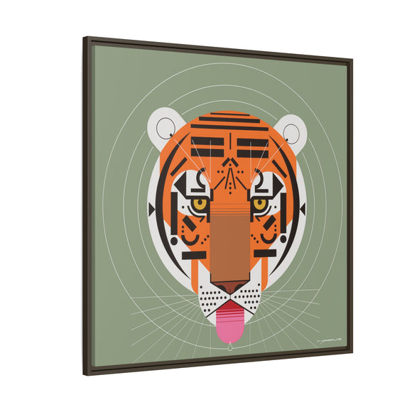 Cool Carnivore Charley Harper Giclee Framed Stretched On Canvas Print