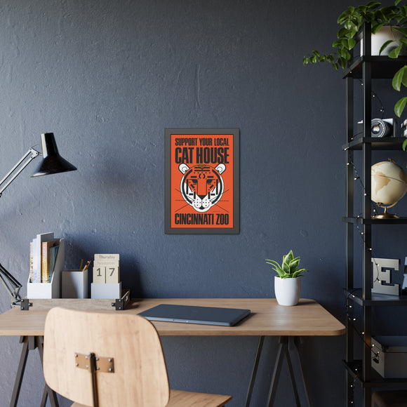Cat House Cincinnati Zoo Charley Harper Pinewood Framed Posters