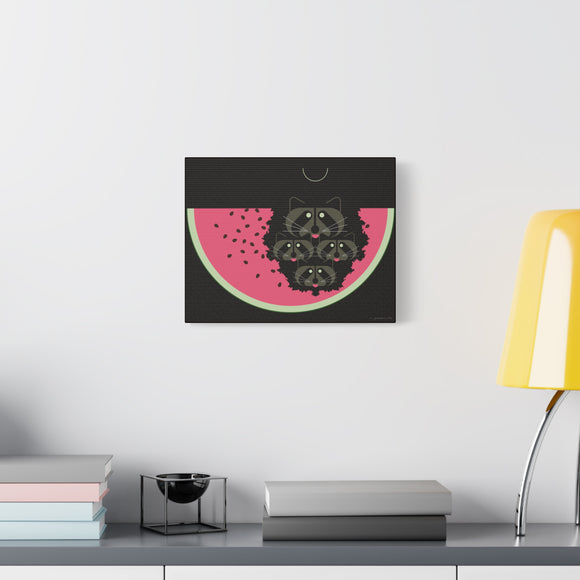 Watermelon Moon Charley Harper Unframed Giclee on Matte Stretched Canvas