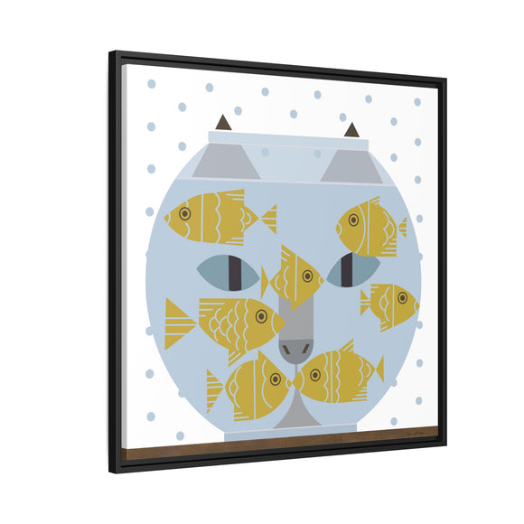 Fishful Thinking Edie Harper Framed Giclee Print on Stretched Canvas