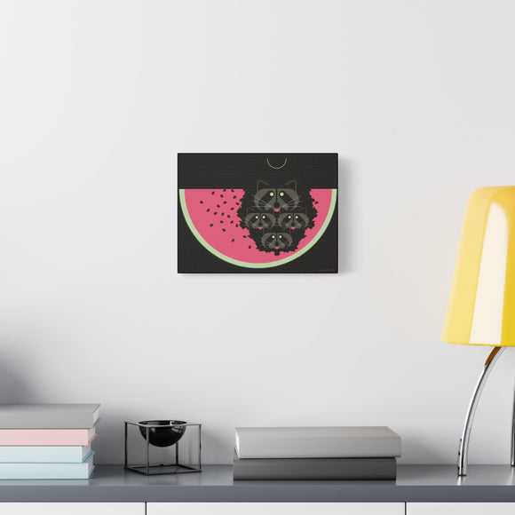 Watermelon Moon Charley Harper Unframed Giclee on Matte Stretched Canvas