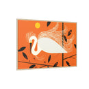 Snowy Egret Charley Harper Framed Giclee Print on Stretched Canvas-78