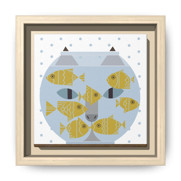Fishful Thinking Edie Harper Framed Giclee Print on Stretched Canvas