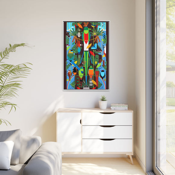 Monteverde Charley Harper Framed Giclee Print Stretched On Canvas