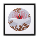 B-r-r-r-r-rdbath Charley Harper Framed Giclee Print on Stretched Canvas-13