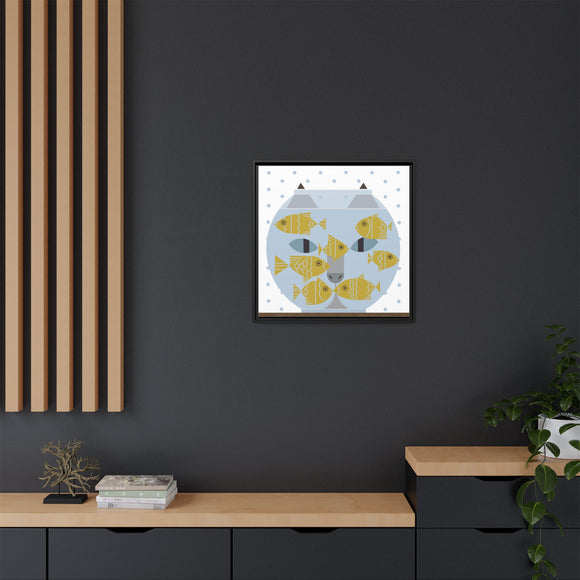 Fishful Thinking Edie Harper Framed Giclee Print on Stretched Canvas