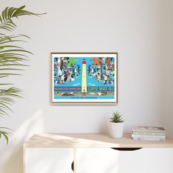 Cape May New Jersey Migration Mainline  Giclee on Stretched Canvas Framed