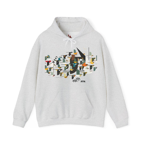 Charley Harper Mystery Of The Missing Migrants Unisex Heavy Blend™ Hooded Sweatshirt