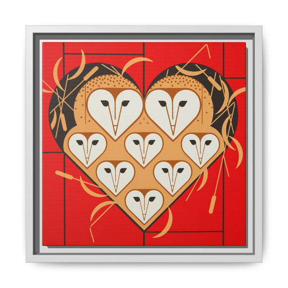 Vowlentine Charley Harper Framed Giclee Print on Stretched Canvas