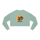 Racc-O-Lantern Charley Harper Women's Cropped Bella Canvas Sweatshirt-3