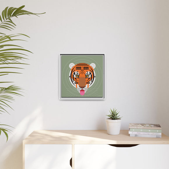 Cool Carnivore Charley Harper Giclee Framed Stretched On Canvas Print