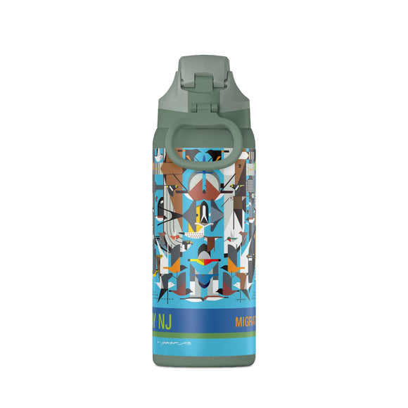 Cape May New Jersey Migration Mainline Charley Harper Oasis Insulated Water Bottle 32oz
