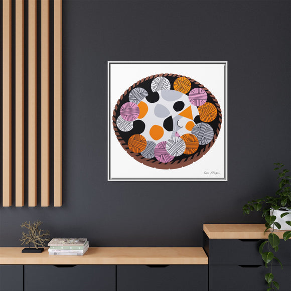 Kittens n' Knittens Edie Harper Framed Giclee Print on Stretched Canvas