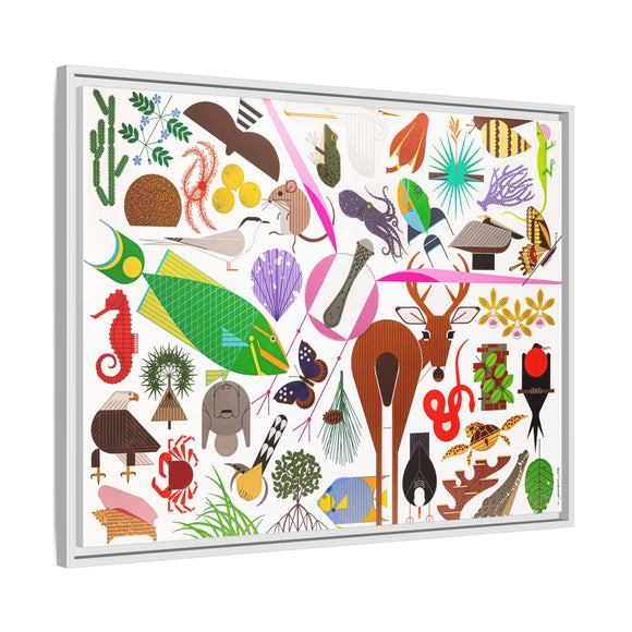 Charley Harper Florida Keys Framed Giclee On Canvas Wall Art