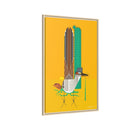 Tall Tail Charley Harper  Framed Giclee Canvas Wrapped Wall Mural Southwest Mid-Century Modern Art-39