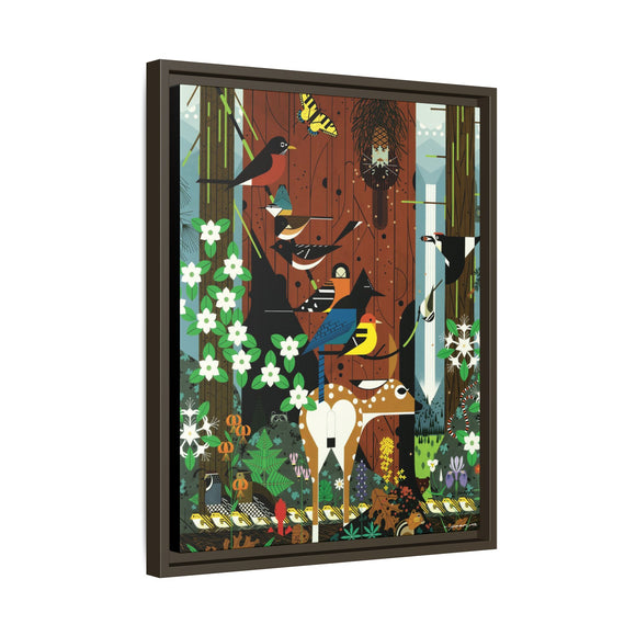 Charley Harper Sierra Range—National Park Service Commission 1990 Framed Giclee Wrapped Canvas Wall Art
