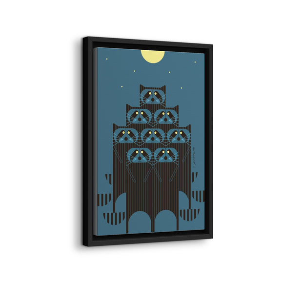 Racpack Charley Harper Framed Giclee Print on Stretched Canvas