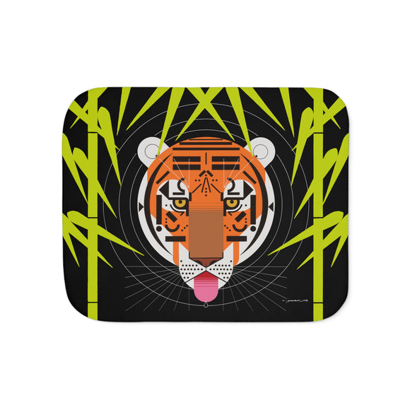 Cool Carnivore in the Jungle Charley Harper Sherpa Blanket
