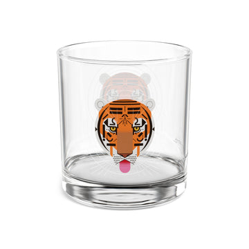 Cool Carnivore Charley Harper Rocks Glass, 10oz
