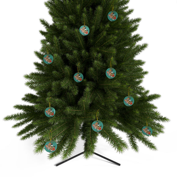 CAM Charley Harper  Backyard Birds CERAMIC ORNAMENT