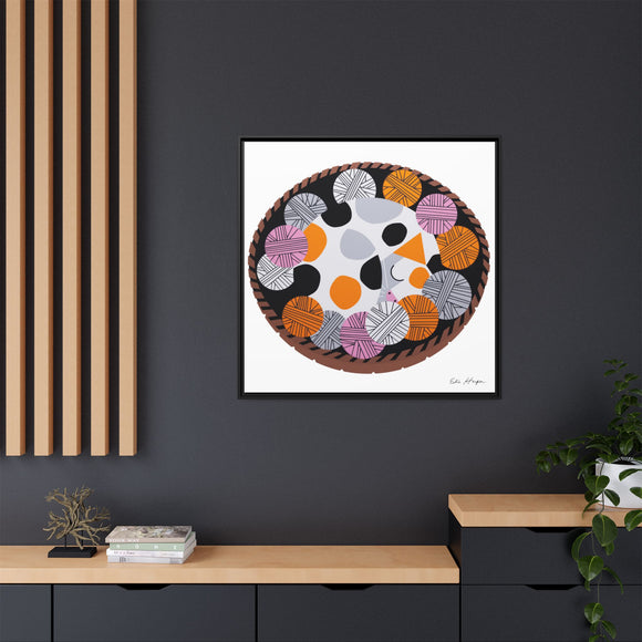 Kittens n' Knittens Edie Harper Framed Giclee Print on Stretched Canvas