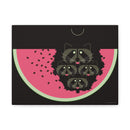 Watermelon Moon Charley Harper Unframed Giclee on Matte Stretched Canvas-1
