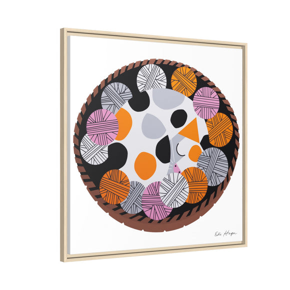 Kittens n' Knittens Edie Harper Framed Giclee Print on Stretched Canvas