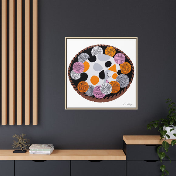 Kittens n' Knittens Edie Harper Framed Giclee Print on Stretched Canvas