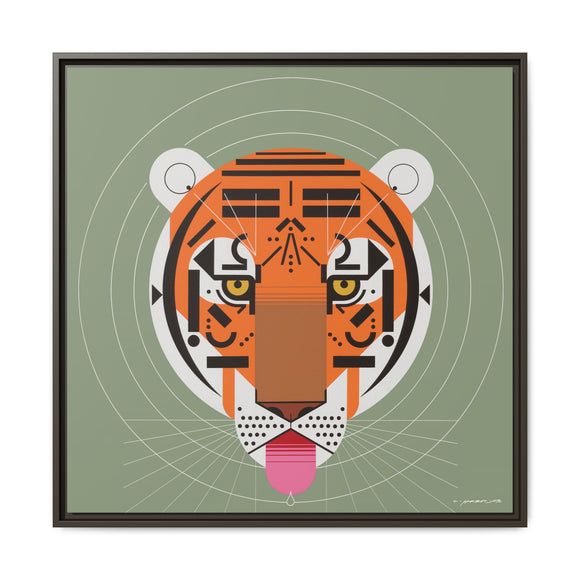Cool Carnivore Charley Harper Giclee Framed Stretched On Canvas Print