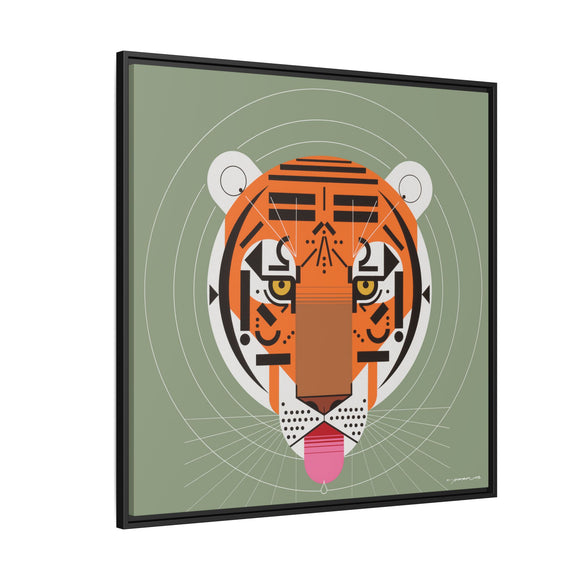 Cool Carnivore Charley Harper Giclee Framed Stretched On Canvas Print