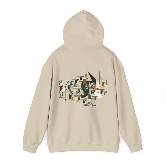 Charley Harper Mystery Of The Missing Migrants Unisex Heavy Blend™ Hooded Sweatshirt