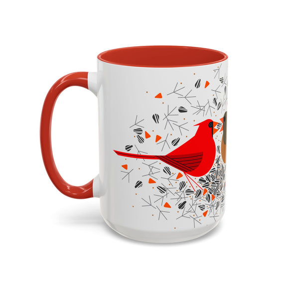 Cardinal Courtship Charley Harper Art Studio Classic Accent Mug 15oz