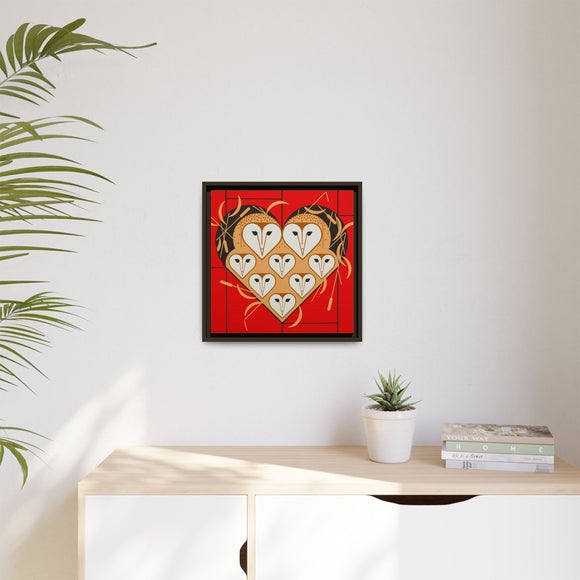 Vowlentine Charley Harper Framed Giclee Print on Stretched Canvas