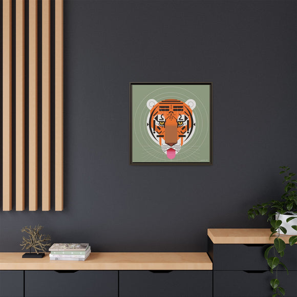 Cool Carnivore Charley Harper Giclee Framed Stretched On Canvas Print
