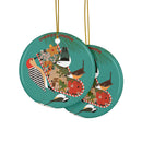 CAM Charley Harper  Backyard Birds CERAMIC ORNAMENT-2