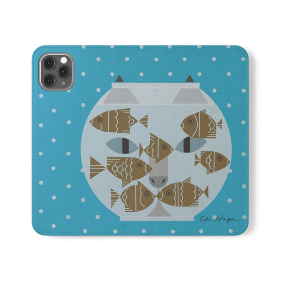 Edie Harper Fishful Thinking Phone Folio Iphone and Galaxy