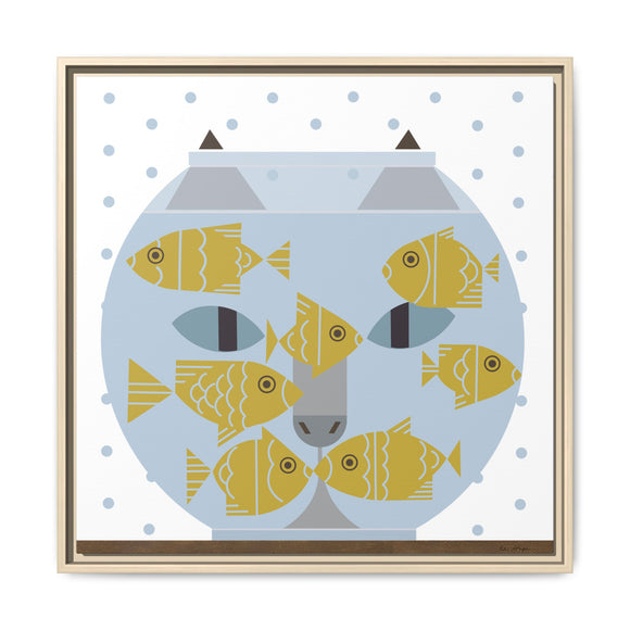 Fishful Thinking Edie Harper Framed Giclee Print on Stretched Canvas