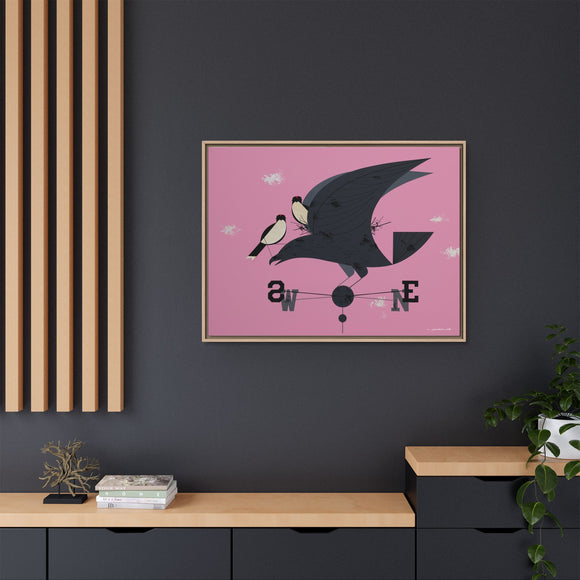 Eastern Kingbird Charley Harper Giclee on Matte Stretched Canvas