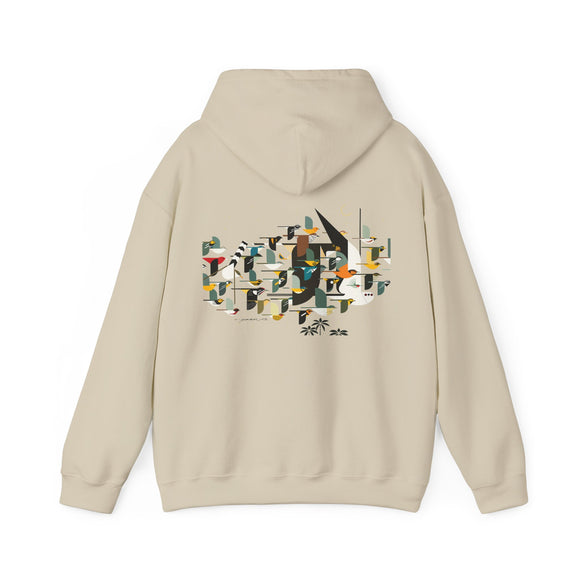 Charley Harper Mystery Of The Missing Migrants Unisex Heavy Blend™ Hooded Sweatshirt