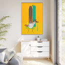 Tall Tail Charley Harper  Framed Giclee on Stretched Canvas Wall Art Southwest Mid-Century Modern Art-63