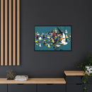 Charley Harper Mystery Of The Missing Migrants Framed Giclee On Canvas Wall  Art-26
