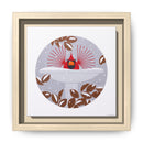 B-r-r-r-r-rdbath Charley Harper Framed Giclee Print on Stretched Canvas-25