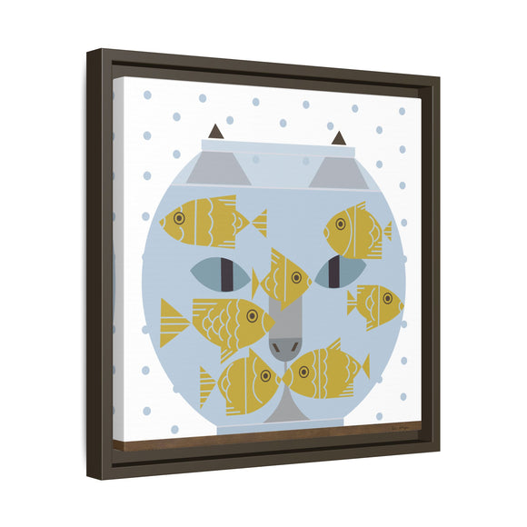 Fishful Thinking Edie Harper Framed Giclee Print on Stretched Canvas