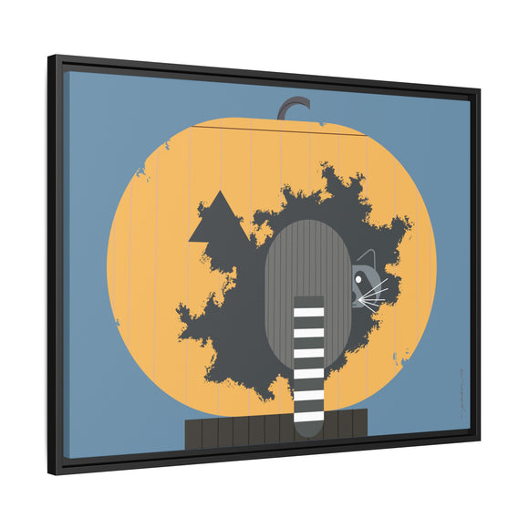 Racc-O-Lantern Charley Harper Framed Giclee Print Stretched On Canvas